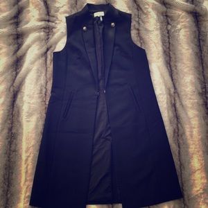 1. State black military long vest